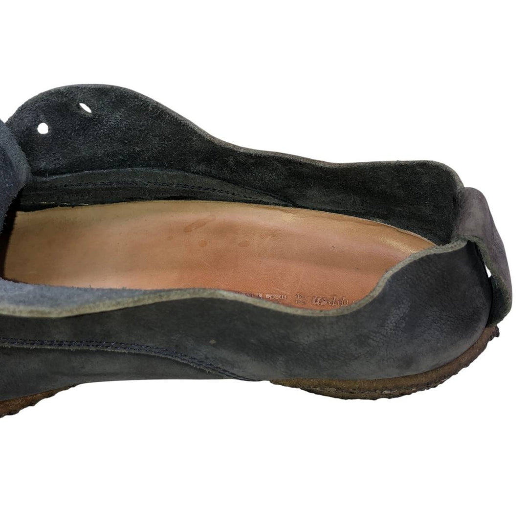 Trippen plain toe shoes, made in Germany, size 42 Men's 26.0cm unclear Charcoal Vintage Second Hand