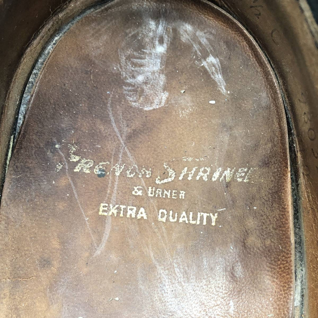 French Shriner and Urner EXTRA QUALITY Chukka Boots 9 1/2C Men's 27.5cm unclear black type Vintage Second Hand