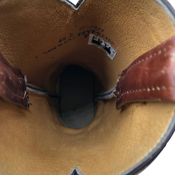 FRYE Western Boots, Made in USA, Size 6 1/2 B Women's 22.0cm unclear brown type Vintage Second Hand