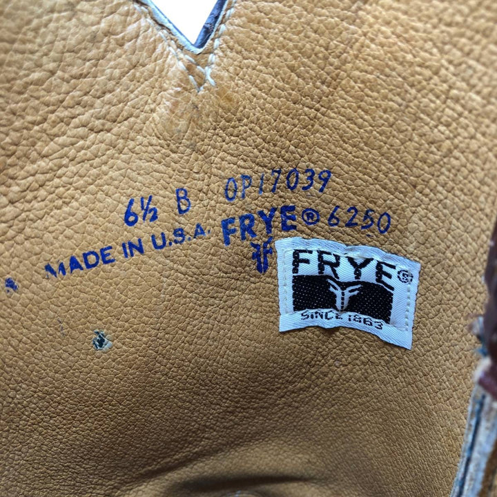 FRYE Western Boots, Made in USA, Size 6 1/2 B Women's 22.0cm unclear brown type Vintage Second Hand