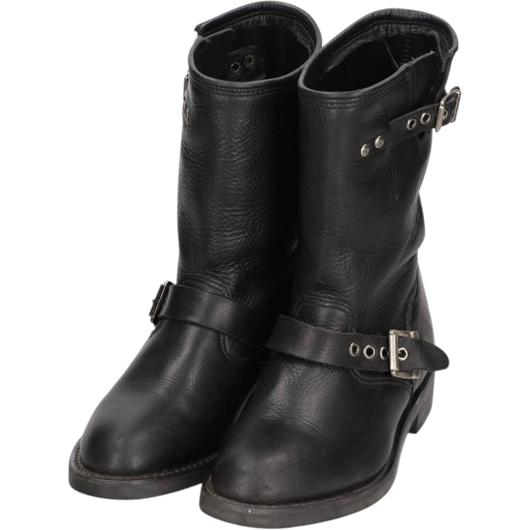 Harley-Davidson Engineer Boots, Size 7M Women's 24.0cm unclear black type Vintage Second Hand