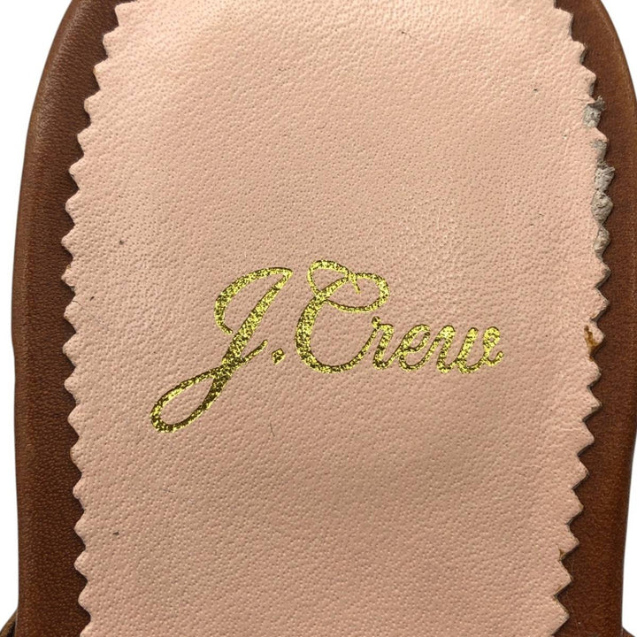 J.Crew platform clogs with studs, size 7 Women's 23.0cm genuine leather Camel type Vintage Second Hand