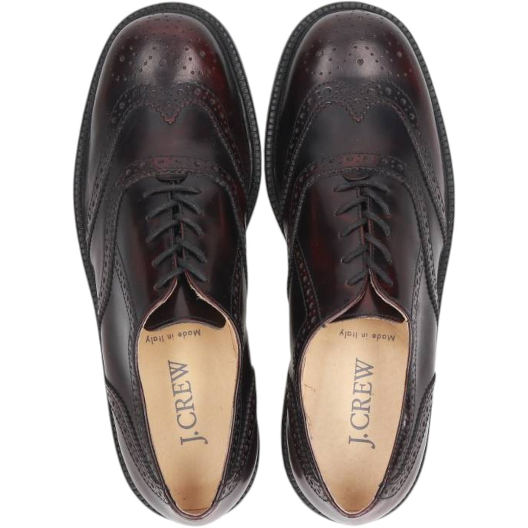 J.Crew full brogue wingtip shoes, made in Italy, size 8H Women's 26.0cm unclear burgundy type Vintage Second Hand