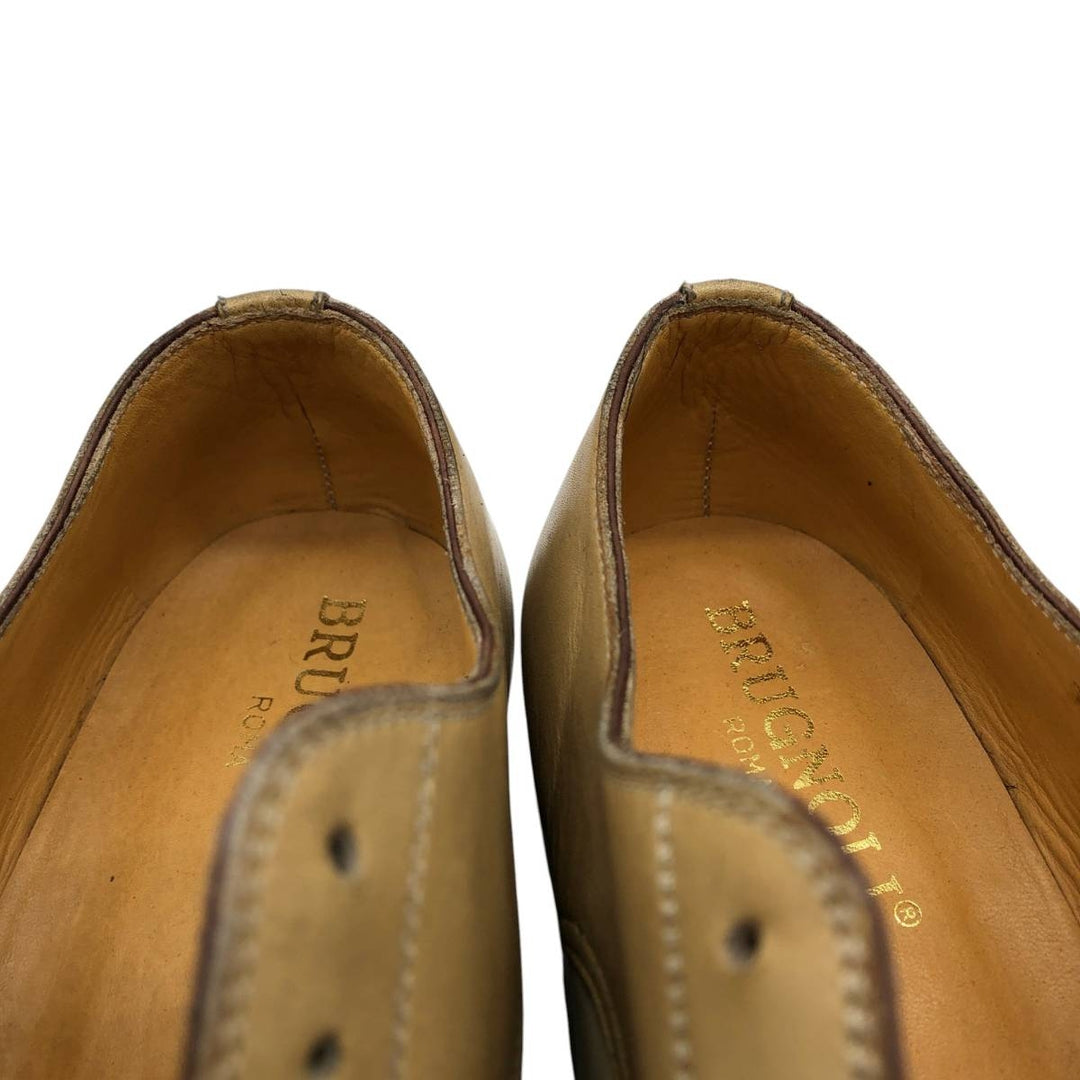 BRUGNOLI Two-tone Semi-Brogue Straight Tip Shoes, Size 37 1/2 Women's 24.0cm unclear Beige type Vintage Second Hand
