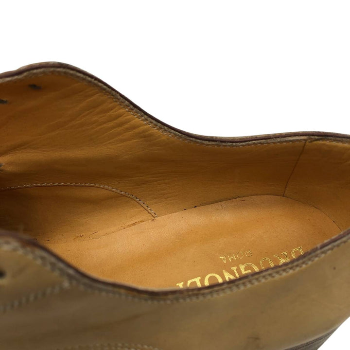 BRUGNOLI Two-tone Semi-Brogue Straight Tip Shoes, Size 37 1/2 Women's 24.0cm unclear Beige type Vintage Second Hand