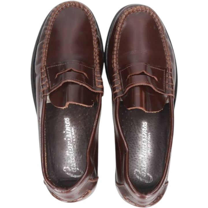 Castellan'simos coin loafers, made in Spain, size 39 Women's 24.5cm genuine leather brown type Vintage Second Hand