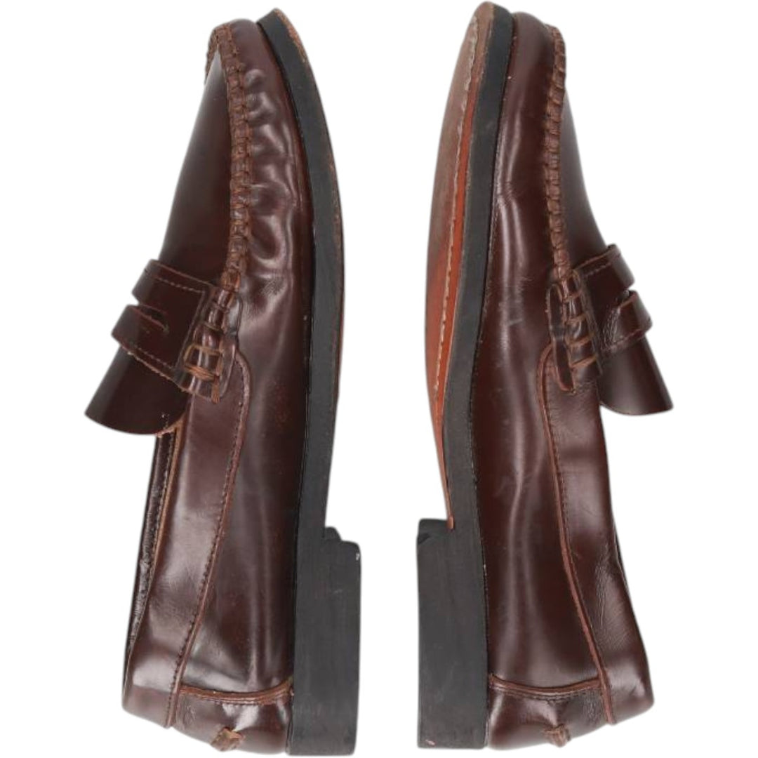 Castellan'simos coin loafers, made in Spain, size 39 Women's 24.5cm genuine leather brown type Vintage Second Hand