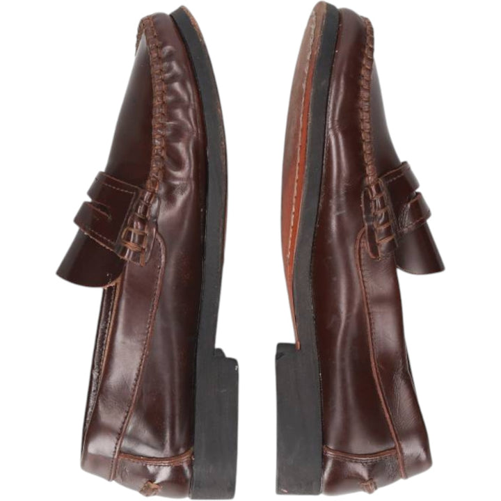 Castellan'simos coin loafers, made in Spain, size 39 Women's 24.5cm genuine leather brown type Vintage Second Hand