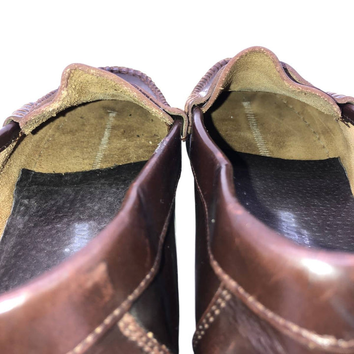 Castellan'simos coin loafers, made in Spain, size 39 Women's 24.5cm genuine leather brown type Vintage Second Hand