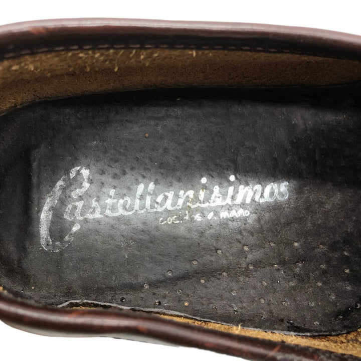 Castellan'simos coin loafers, made in Spain, size 39 Women's 24.5cm genuine leather brown type Vintage Second Hand