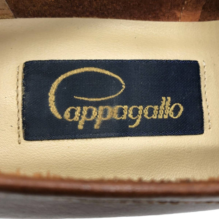 Pappagallo Full Brogue Quilted Coin Loafers, Size 7M Women's 23.5cm genuine leather brown type Vintage Second Hand
