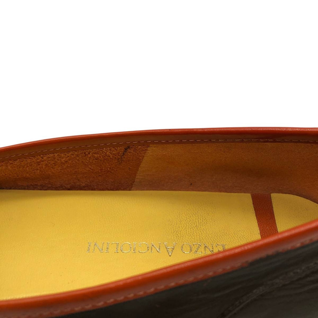 ENZO ANGIOLINI Multi-stripe Square Toe Pumps, Size 7 1/2 (M) Women's 24.5cm genuine leather dark chocolate Vintage Second Hand