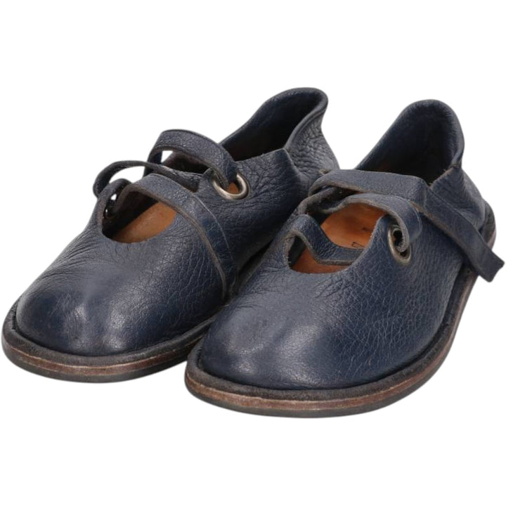 Trippen leather shoes Women's 25.5cm unclear navy blue type Vintage Second Hand