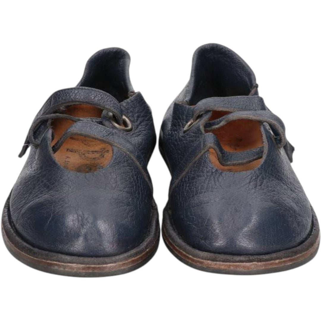 Trippen leather shoes Women's 25.5cm unclear navy blue type Vintage Second Hand