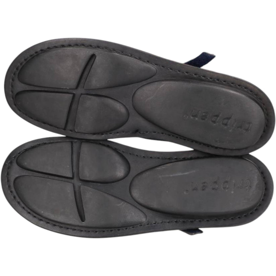 Trippen leather shoes Women's 25.5cm unclear navy blue type Vintage Second Hand