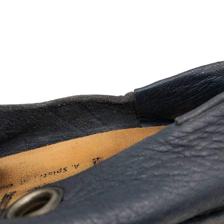 Trippen leather shoes Women's 25.5cm unclear navy blue type Vintage Second Hand
