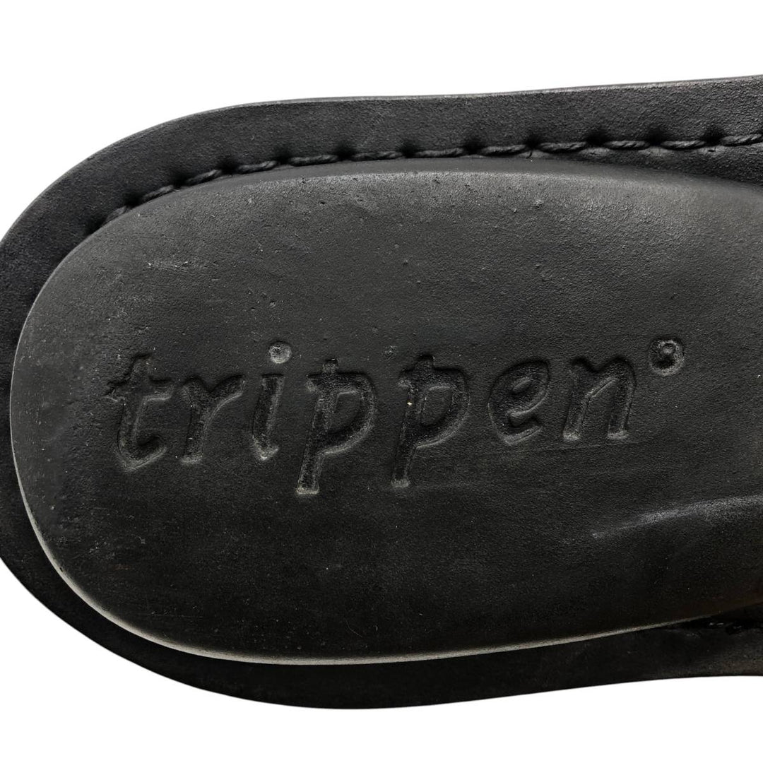 Trippen leather shoes Women's 25.5cm unclear navy blue type Vintage Second Hand