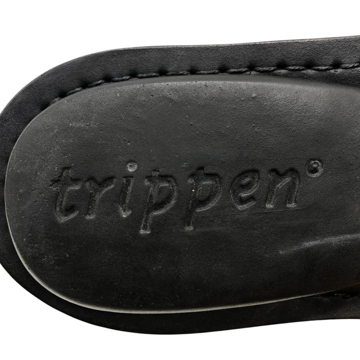 Trippen leather shoes Women's 25.5cm unclear navy blue type Vintage Second Hand