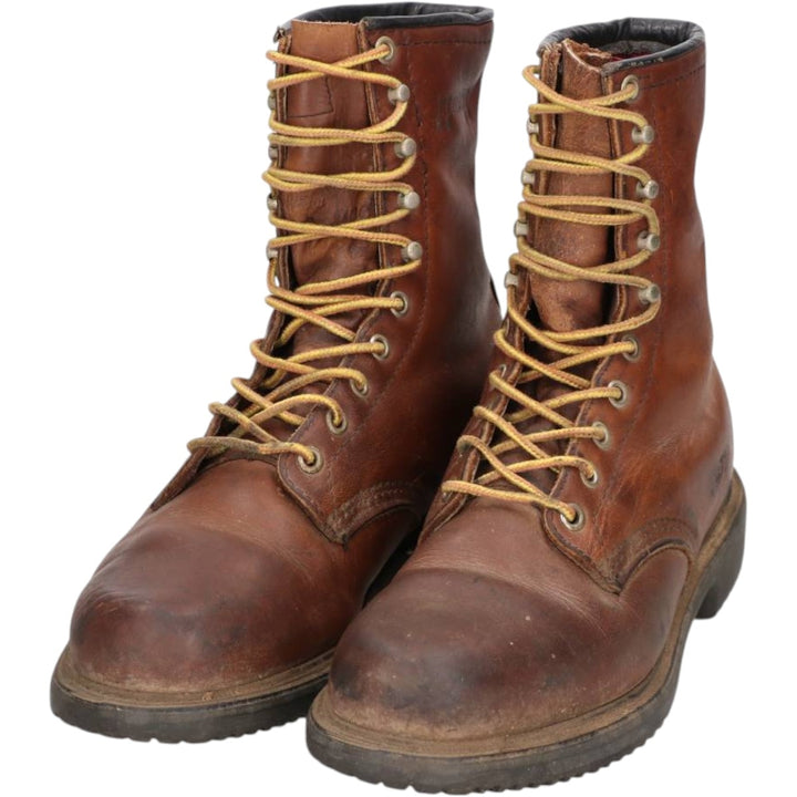 90s Red Wing Work Boots, Printed Tag, Made in USA, Size 7D (Men's 9.8"), Vintage /saa016257 Men's 25.0cm genuine leather brown type Vintage Second Hand