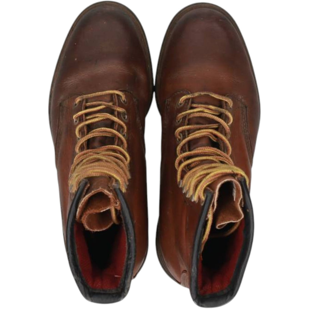 90s Red Wing Work Boots, Printed Tag, Made in USA, Size 7D (Men's 9.8"), Vintage /saa016257 Men's 25.0cm genuine leather brown type Vintage Second Hand