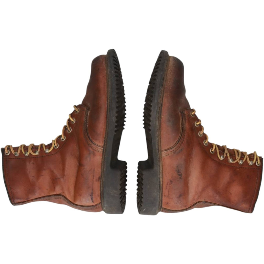 90s Red Wing Work Boots, Printed Tag, Made in USA, Size 7D (Men's 9.8"), Vintage /saa016257 Men's 25.0cm genuine leather brown type Vintage Second Hand