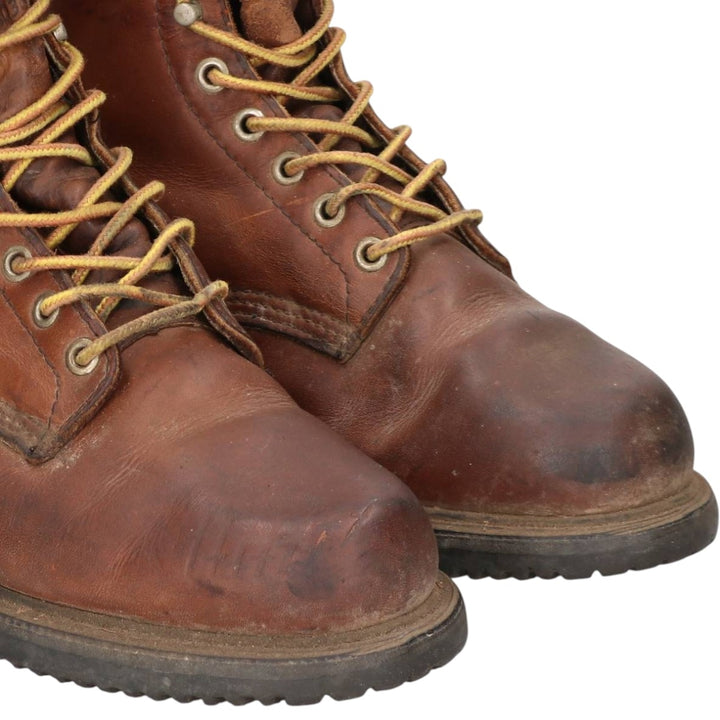 90s Red Wing Work Boots, Printed Tag, Made in USA, Size 7D (Men's 9.8"), Vintage /saa016257 Men's 25.0cm genuine leather brown type Vintage Second Hand