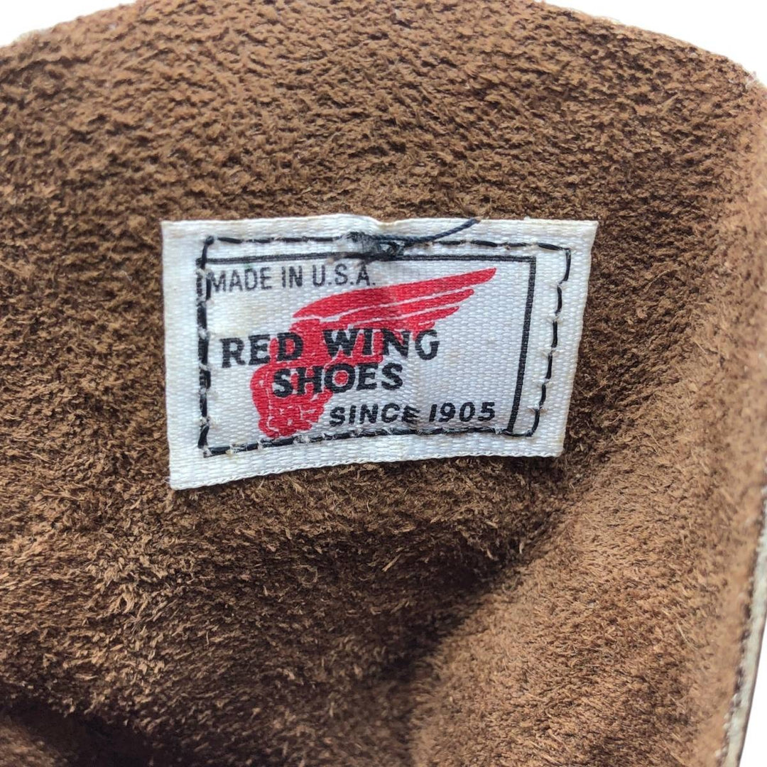 90s Red Wing Work Boots, Printed Tag, Made in USA, Size 7D (Men's 9.8"), Vintage /saa016257 Men's 25.0cm genuine leather brown type Vintage Second Hand