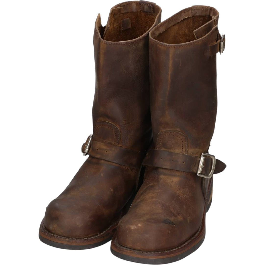 US Identity Engineer Boots Men's 27.0cm genuine leather brown type Vintage Second Hand