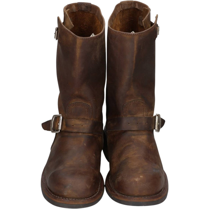 US Identity Engineer Boots Men's 27.0cm genuine leather brown type Vintage Second Hand