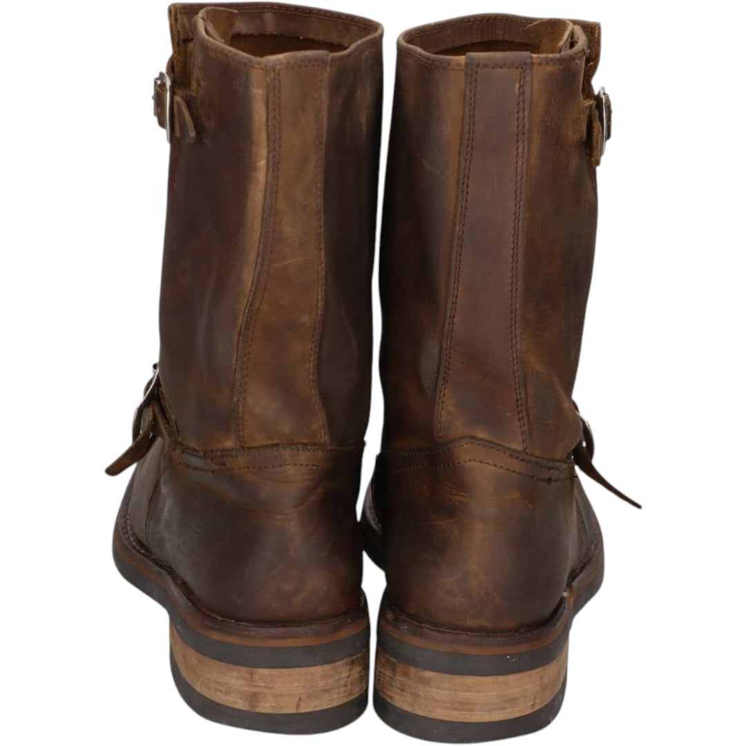 US Identity Engineer Boots Men's 27.0cm genuine leather brown type Vintage Second Hand