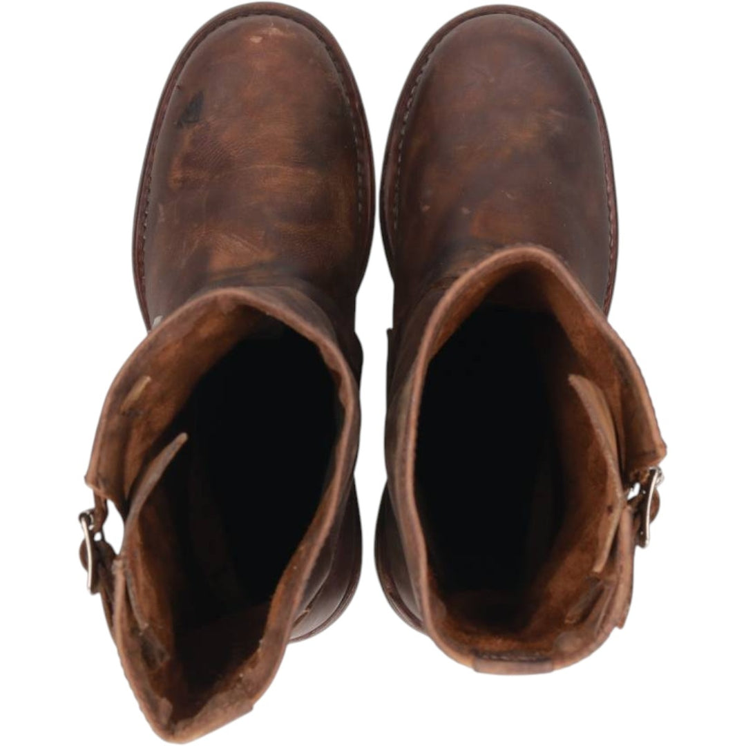 US Identity Engineer Boots Men's 27.0cm genuine leather brown type Vintage Second Hand