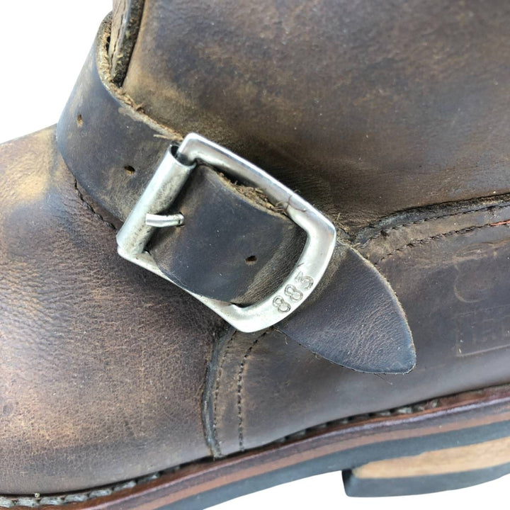 US Identity Engineer Boots Men's 27.0cm genuine leather brown type Vintage Second Hand