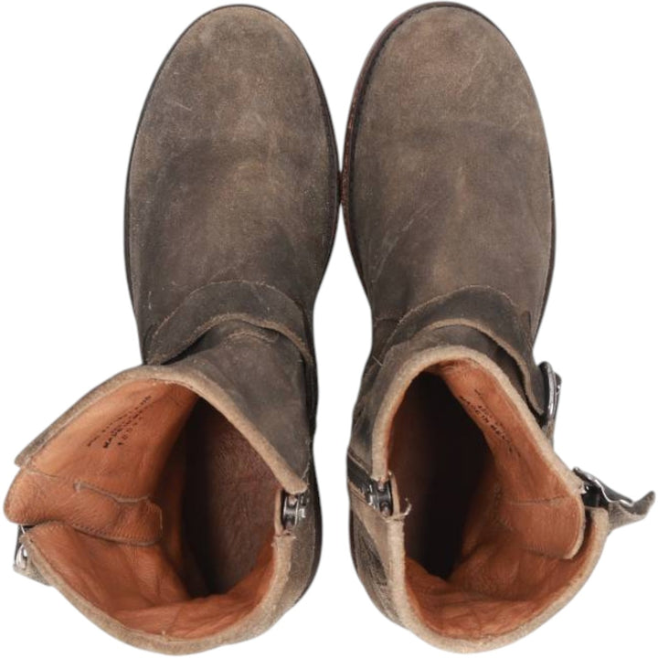 Frye suede belt boots, size 9 1/2 B Men's 27.5cm unclear brown type Vintage Second Hand