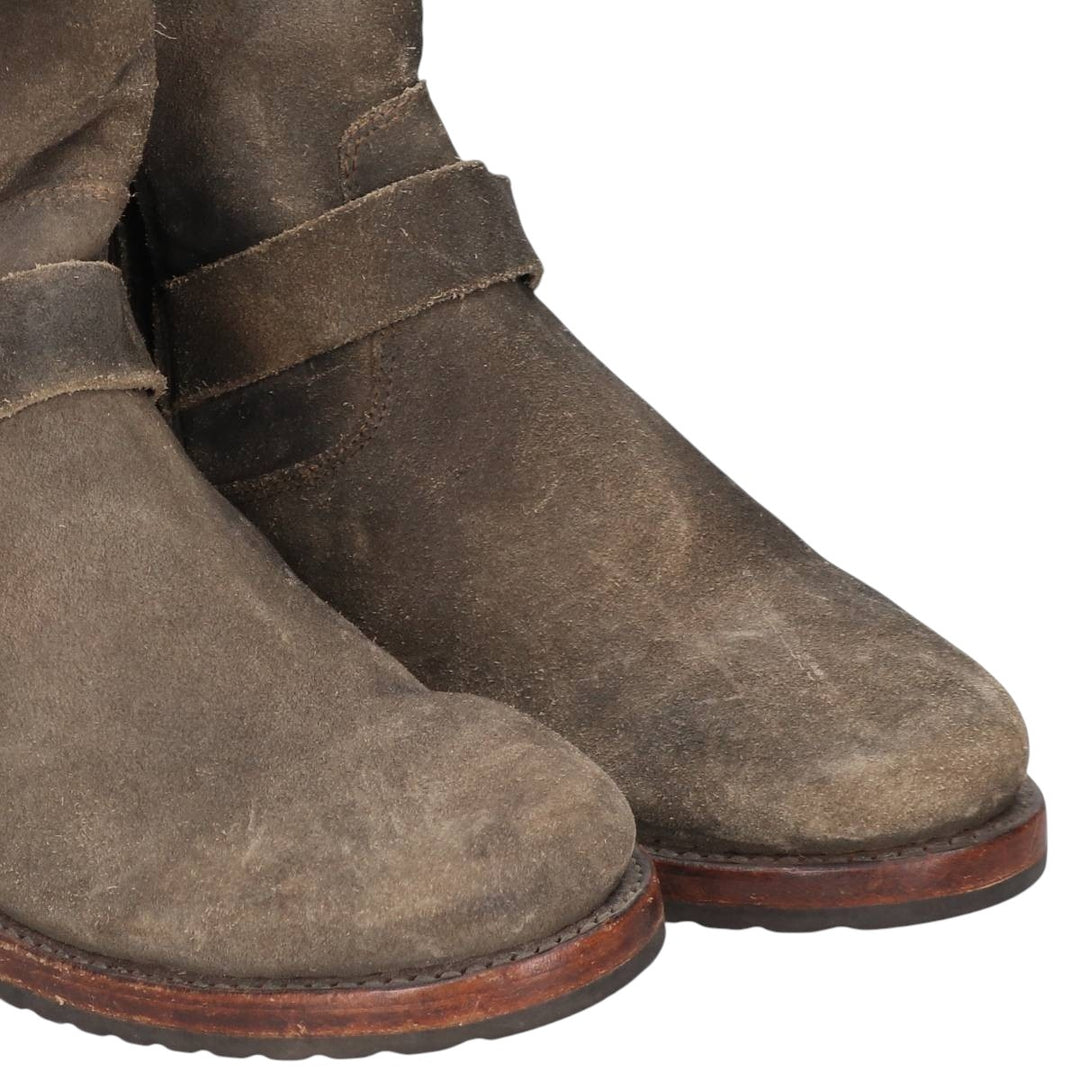 Frye suede belt boots, size 9 1/2 B Men's 27.5cm unclear brown type Vintage Second Hand