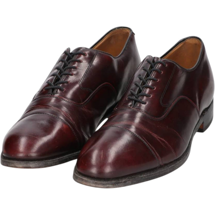Johnston & Murphy OPTIMA Straight Tip Shoes, Made in USA, Size 10 D Men's 28.0cm unclear bordeaux Vintage Second Hand