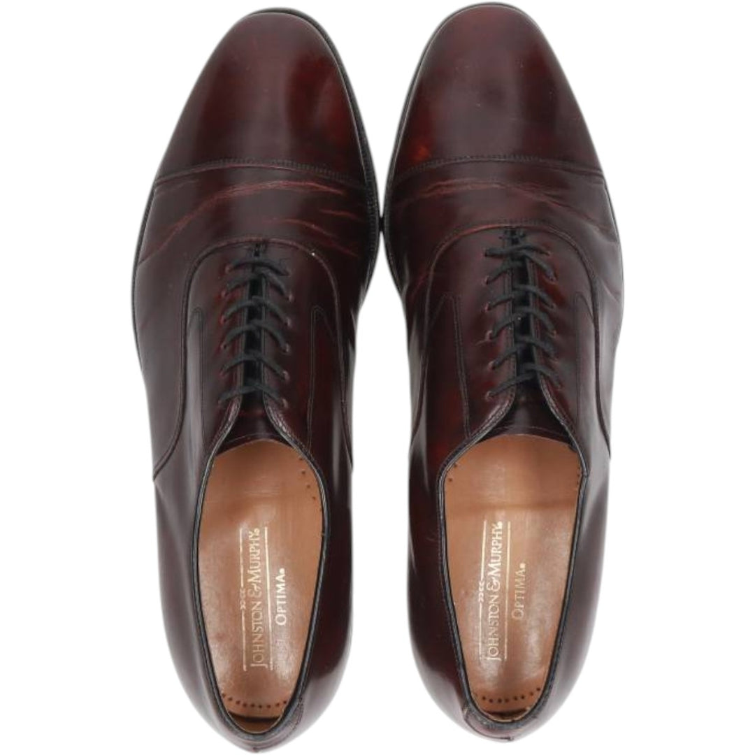 Johnston & Murphy OPTIMA Straight Tip Shoes, Made in USA, Size 10 D Men's 28.0cm unclear bordeaux Vintage Second Hand