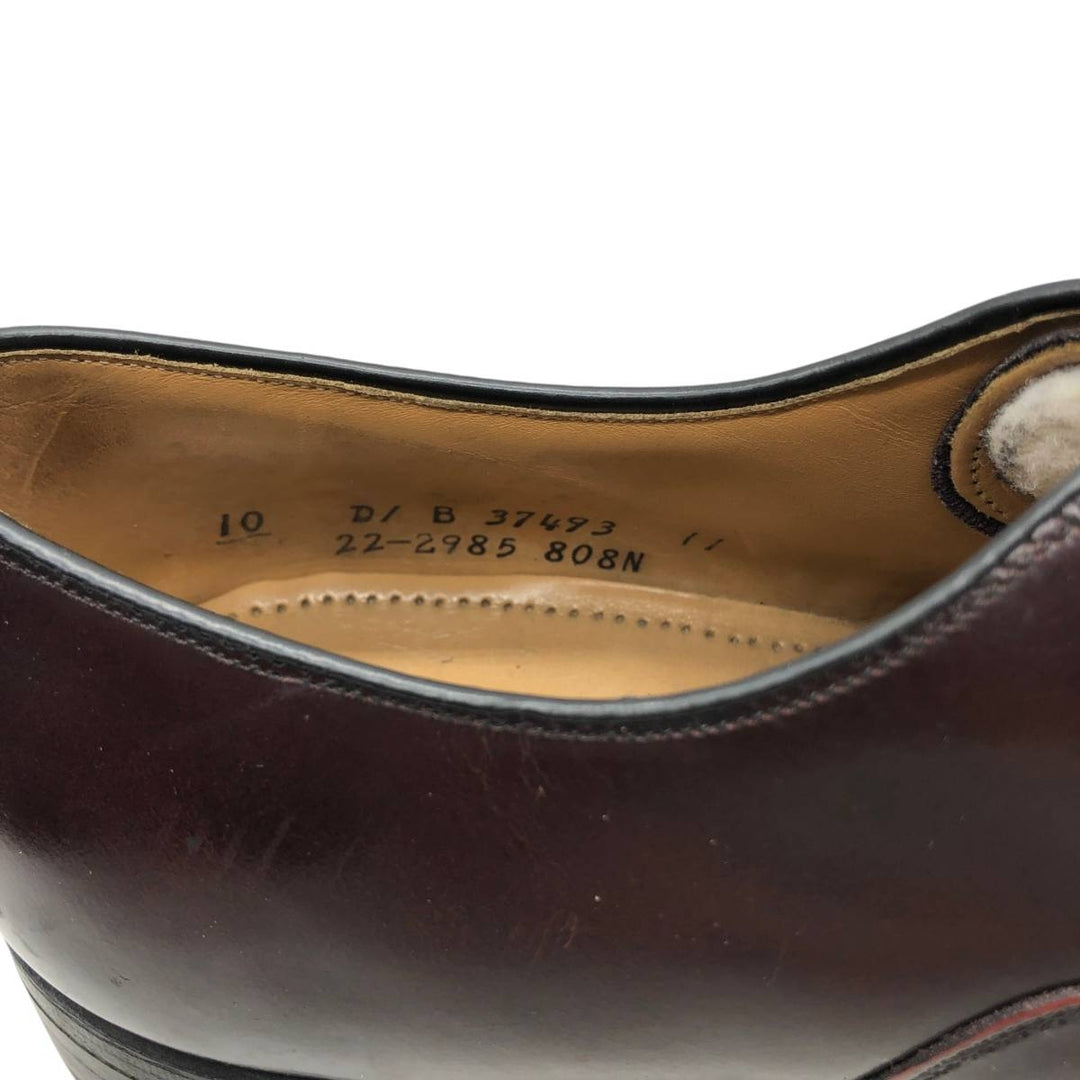 Johnston & Murphy OPTIMA Straight Tip Shoes, Made in USA, Size 10 D Men's 28.0cm unclear bordeaux Vintage Second Hand