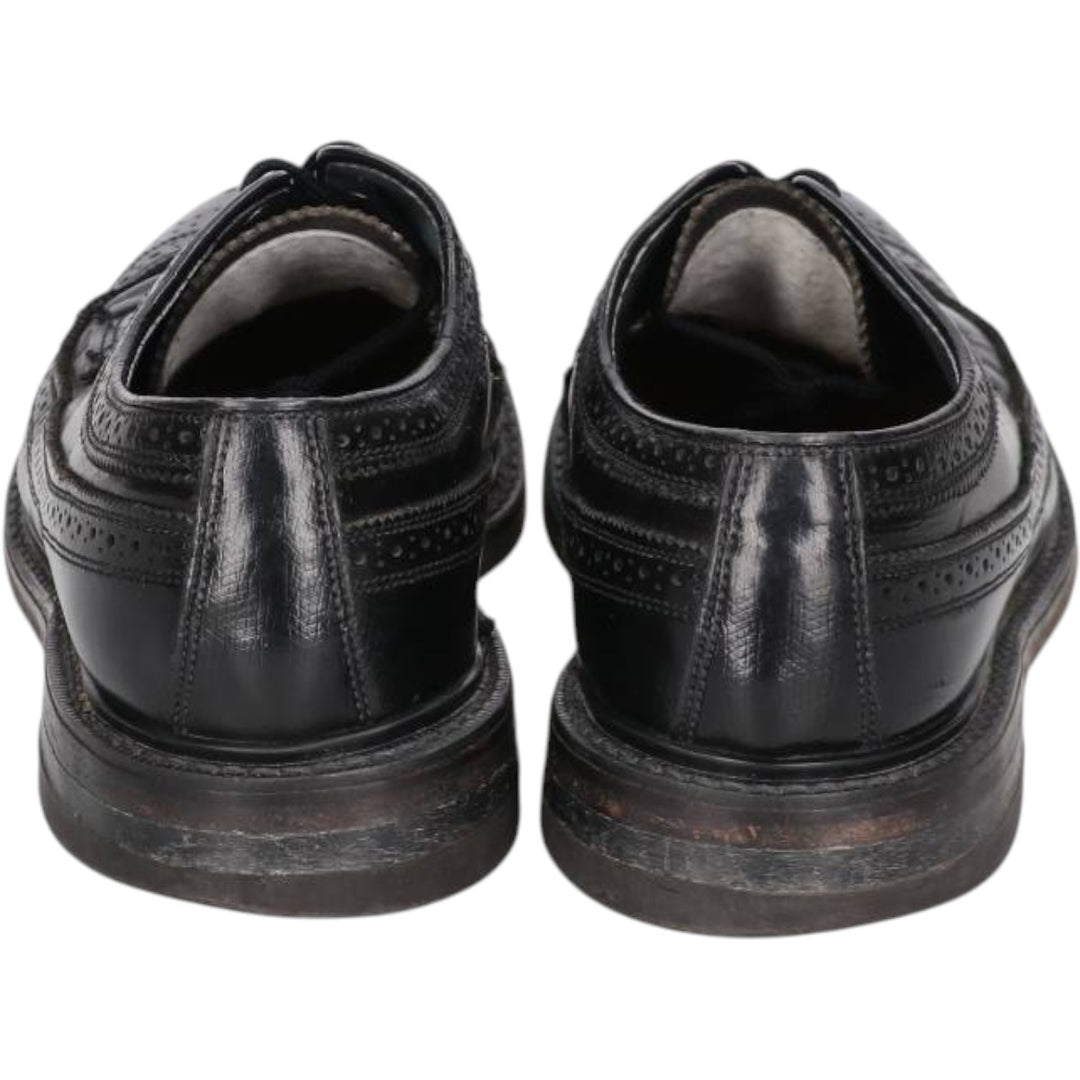 Florsheim Full Brogue Wingtip Shoes, Size 7D (Men's, equivalent to 10.4 inches) /saa016291 Men's 26.5cm genuine leather black type Vintage Second Hand