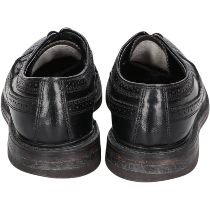 Florsheim Full Brogue Wingtip Shoes, Size 7D (Men's, equivalent to 10.4 inches) /saa016291 Men's 26.5cm genuine leather black type Vintage Second Hand