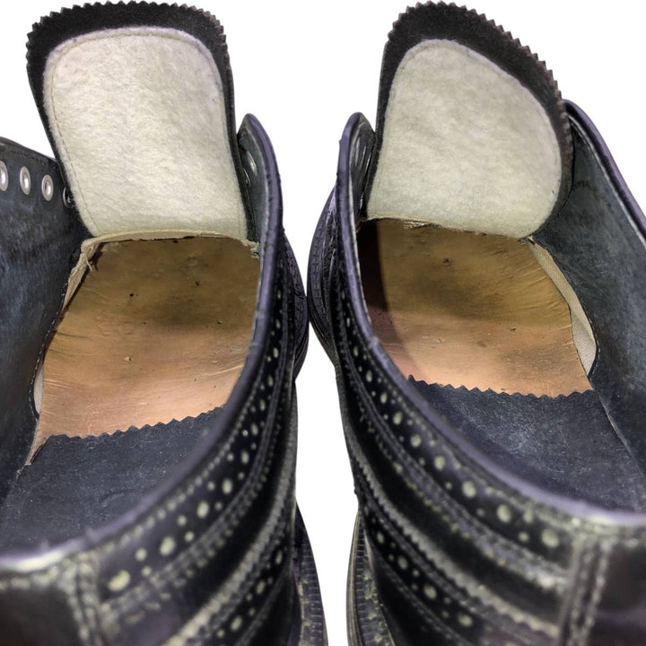 Florsheim Full Brogue Wingtip Shoes, Size 7D (Men's, equivalent to 10.4 inches) /saa016291 Men's 26.5cm genuine leather black type Vintage Second Hand