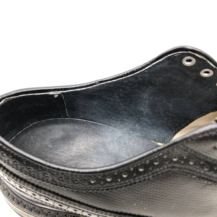 Florsheim Full Brogue Wingtip Shoes, Size 7D (Men's, equivalent to 10.4 inches) /saa016291 Men's 26.5cm genuine leather black type Vintage Second Hand