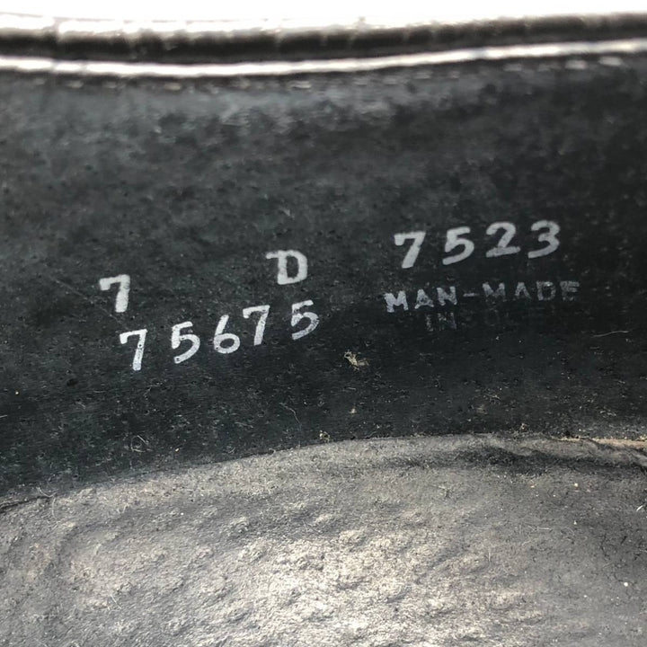 Florsheim Full Brogue Wingtip Shoes, Size 7D (Men's, equivalent to 10.4 inches) /saa016291 Men's 26.5cm genuine leather black type Vintage Second Hand