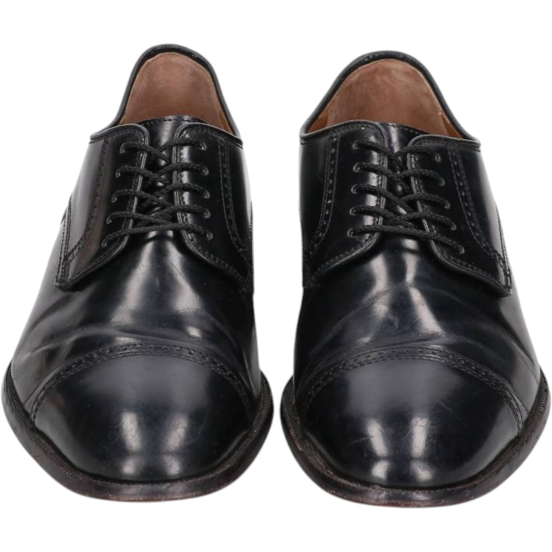 Johnston & Murphy straight-tip shoes, size 9D Men's 27.0cm Genuine Leather Sheepskin black type Vintage Second Hand