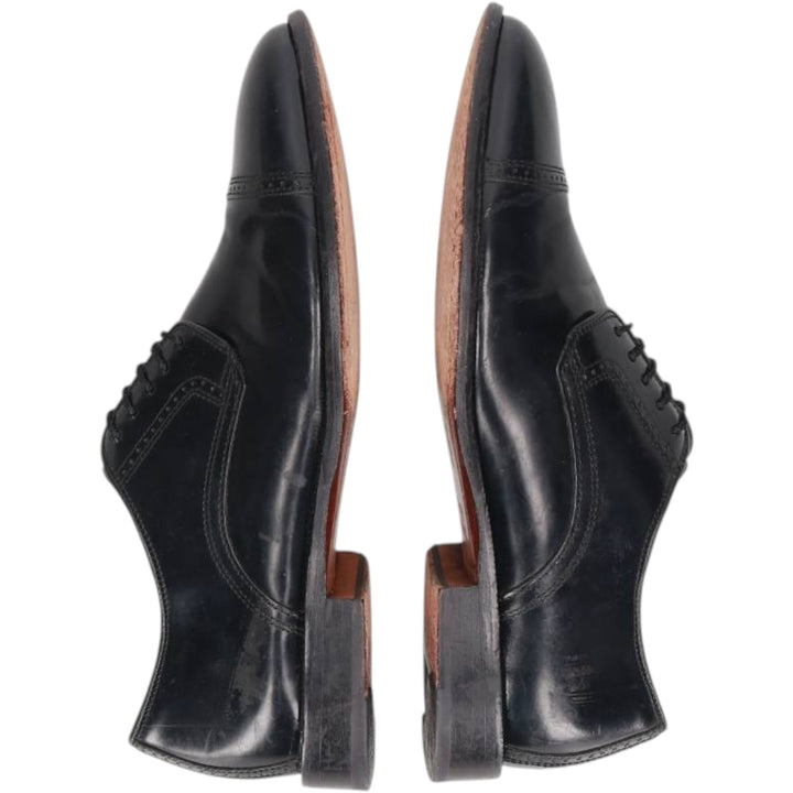 Johnston & Murphy straight-tip shoes, size 9D Men's 27.0cm Genuine Leather Sheepskin black type Vintage Second Hand