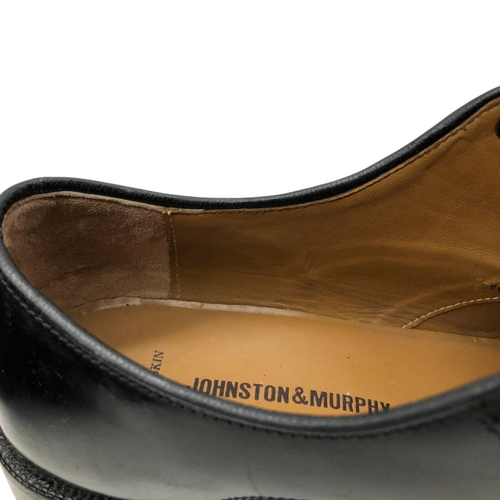 Johnston & Murphy straight-tip shoes, size 9D Men's 27.0cm Genuine Leather Sheepskin black type Vintage Second Hand