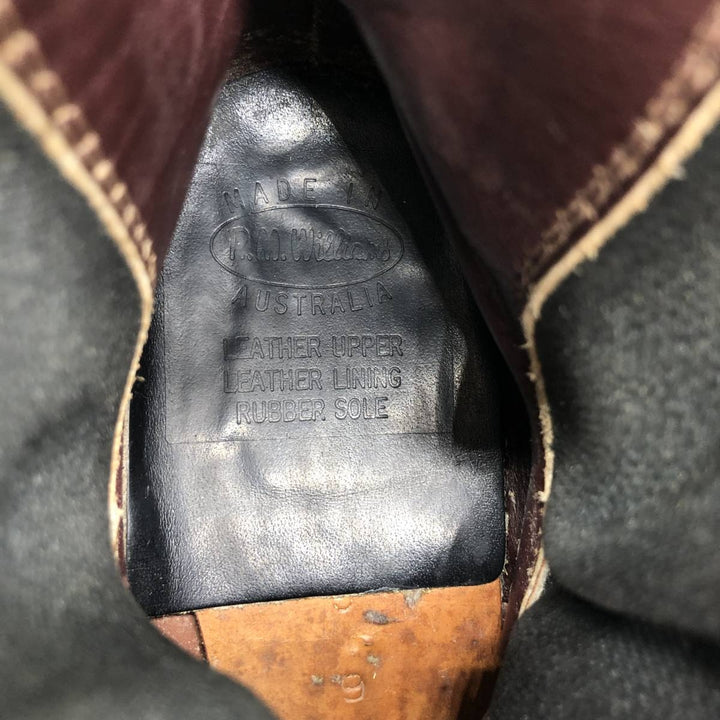 R.M. Williams Chelsea Boots, Made in Australia, Size 6 Men's 25.0cm genuine leather brown type Vintage Second Hand