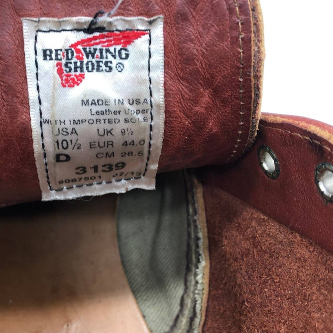 Red Wing 3139 Chukka Boots, Made in USA, Size 10 1/2 Men's 28.5cm genuine leather red type reddish brown Vintage Second Hand