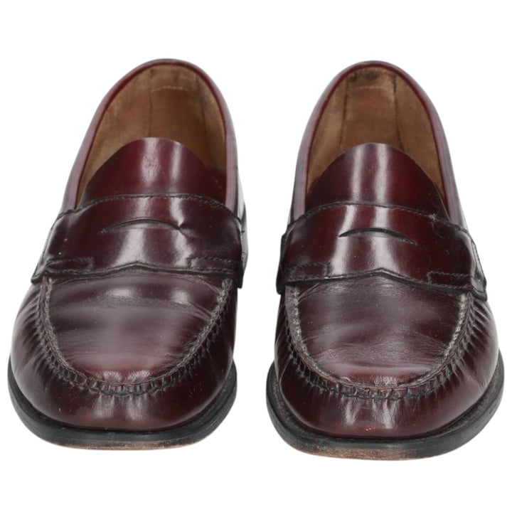 GHBass BASS Coin Loafers, Size 9 1/2M Men's 27.5cm genuine leather burgundy type Vintage Second Hand