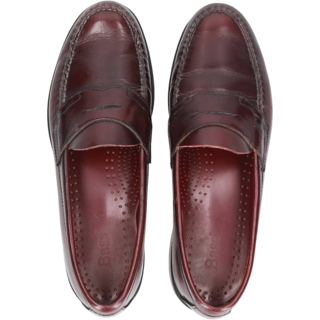 GHBass BASS Coin Loafers, Size 9 1/2M Men's 27.5cm genuine leather burgundy type Vintage Second Hand