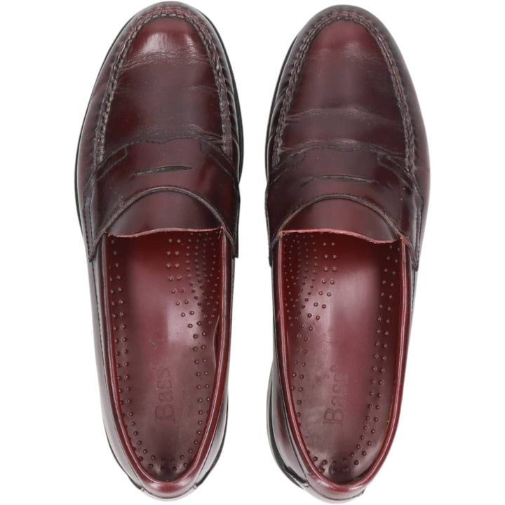 GHBass BASS Coin Loafers, Size 9 1/2M Men's 27.5cm genuine leather burgundy type Vintage Second Hand